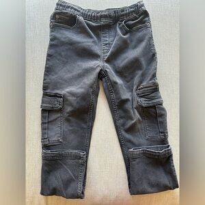 Wonder Nation Men's Dark Gray Cargo Jeans